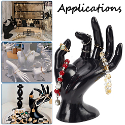 Plastic Mannequin Hand Jewelry Display Holder Stands&nbsp;RDIS-WH0009-013A-WH
