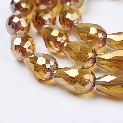 Electroplate Glass Beads Strands&nbsp;EGLA-D015-15x10mm-21