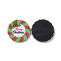 Christmas Style Printed Acrylic Cabochons&nbsp;MACR-O045-01C