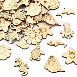 50 Pcs Unfinished Blank Wooden Slices for Painting Arts&nbsp;WOOD-CJC0011-17B