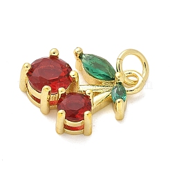 Brass Micro Pave Cubic Zirconia Pendants&nbsp;KK-S511-03B-G