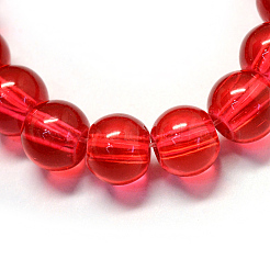 Baking Paint Transparent Glass Round Bead Strands&nbsp;DGLA-Q022-6mm-24