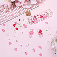 120Pcs 2 Styles Resin Strawberry Cabochons&nbsp;RESI-SC0006-60
