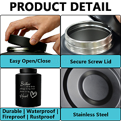 1Pc Column Stainless Steel Urn for Human Pet Ashes&nbsp;AJEW-PS0001-01C