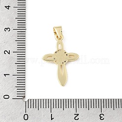 Brass Micro Pave Clear Cubic Zirconia Pendants&nbsp;KK-E799-06C-G