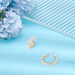1 Pair Flower Alloy Stud Earrings&nbsp;EJEW-LP0007-087