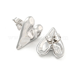 Non-Tarnish Heart 304 Stainless Steel Ear Studs&nbsp;EJEW-L290-025P