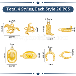 80Pcs 4 Tibetan Styles Alloy Pendants&nbsp;FIND-UN0004-28A
