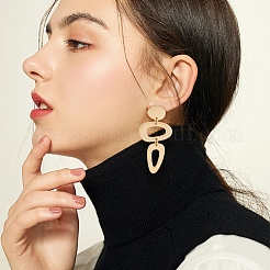 4 Pairs 4 Style Alloy Hollow Teardrop Dangle Stud Earrings for Women&nbsp;EJEW-AN0004-34