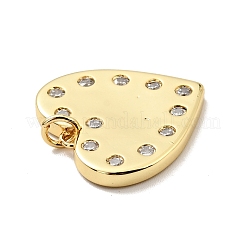 Brass Micro Pave Cubic Zirconia Pendants&nbsp;KK-E015-34G