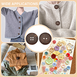 100Pcs 2 Styles Coconut Buttons&nbsp;BUTT-UN0001-36