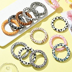 12Pcs 12 Styles Animal Print Silicone Beads&nbsp;SIL-CJ0001-33