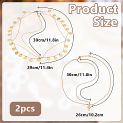 2Pcs Brass & Rhinestone Head Chain&nbsp;OHAR-DR00001