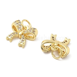 Brass Micro Pave Cubic Zirconia Charms&nbsp;KK-C092-01G