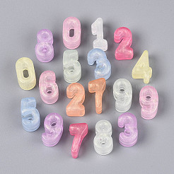 Luminous Frosted Transparent Acrylic Beads&nbsp;TACR-T029-21M
