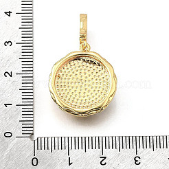 Brass Micro Pave Cubic Zirconia & Enamel Pendants&nbsp;KK-R222-12G-01
