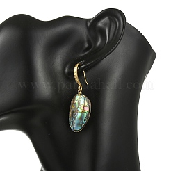 Natural Paua Shell Dangle Earrings for Women&nbsp;EJEW-JE07155