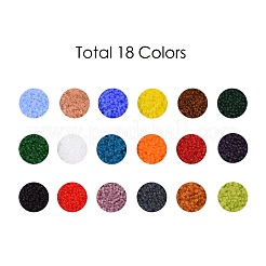 FGB 48000PCS 18 Colors 12/0 Grade A Round Glass Seed Beads&nbsp;SEED-JP0012-03-2mm