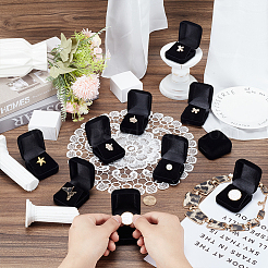 6Pcs Velvet Earrings Box&nbsp;VBOX-GO0001-01