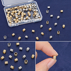 120Pcs 2 Colors 201 Stainless Steel Beads&nbsp;STAS-SP0002-12