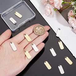 12Pcs 2 Colors 201 Stainless Steel Pendants&nbsp;STAS-UN0057-04