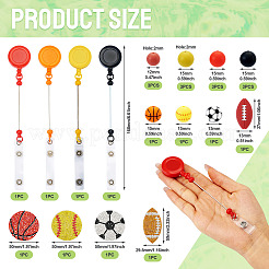 Plastic Beadable Badge Reels&nbsp;AJEW-BT0001-12