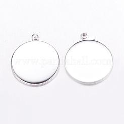 Brass Pendant Cabochon Settings&nbsp;KK-G127-S-NF