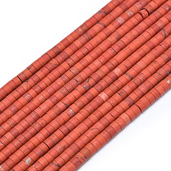 Natural Red Jasper Beads Strands&nbsp;G-P575-B22-4x2mm