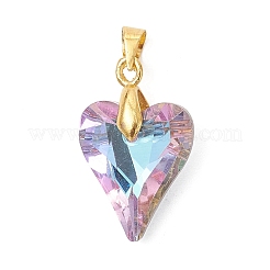 Electroplated Transparent Glass Pendants&nbsp;X-PALLOY-JF05156-01