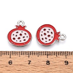 Fruit Alloy Enamel Charms&nbsp;PALLOY-S058-01P-14