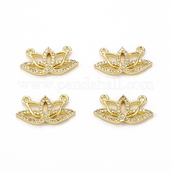 Brass Micro Pave Cubic Zirconia 2-Loop Pendants&nbsp;KK-E068-VB071