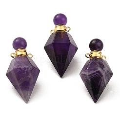 Natural Mixed Stone Openable Perfume Bottle Pendants&nbsp;G-F754-03G