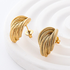 3 Pairs Stainless Steel Textured Stud Earrings&nbsp;CO5083