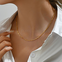 Delicate Brass Textured Bar Link Chain Necklaces for Women&nbsp;OF4314