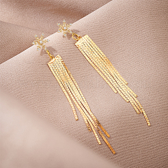 10Pcs Brass Cubic Zirconia Stud Earring Findings&nbsp;KK-BC0008-37