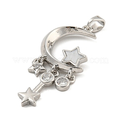Brass Micro Pave Cubic Zirconia Pendant&nbsp;KK-Q812-04P