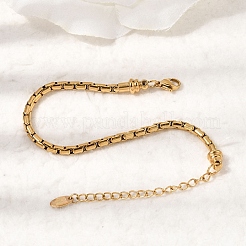 304 Stainless Steel Boston Link Chains Bracelets for Women&nbsp;BJEW-A158-02F-G