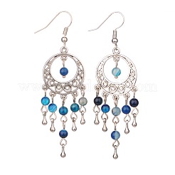Trendy Dangling Gemstone Earrings&nbsp;EJEW-JE01234