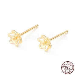 925 Sterling Silver Stud Earring Findings&nbsp;STER-P047-08G
