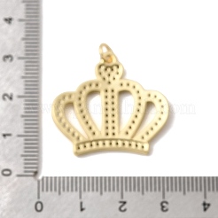 Brass Micro Pave Clear Cubic Zirconia Pendants&nbsp;KK-H267-034G