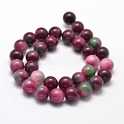 Dyed Natural Malaysia Jade Round Bead Strands&nbsp;G-L395-40-10mm