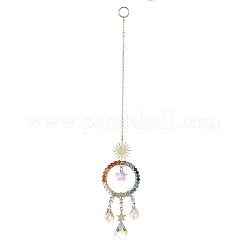 Chakra Gemstone Beads Pendant Decorations&nbsp;HJEW-JM01152-01