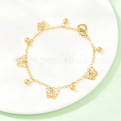 304 Stainless Steel Charm Anklets&nbsp;BJEW-D458-03G