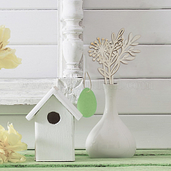 24Pcs 5 Styles Unfinished Wood DIY Flower Decorations for Festival Art&nbsp;WOOD-FH0002-47