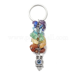 Chakra Natural Gemstone Chip Bead Keychain&nbsp;KEYC-JKC00415-02