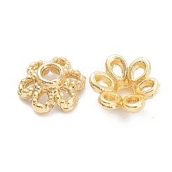 Rack Plating Alloy Flower Bead Caps&nbsp;X-KK-J277-13G