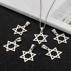 Tarnish Resistant Boy Jewelry Original Color 201 Stainless Steel Pentagram Pendants&nbsp;STAS-I032-224
