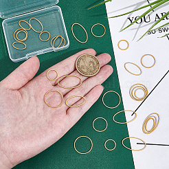 36Pcs 6 Style 304 Stainless Steel Linking Rings&nbsp;STAS-UN0041-37