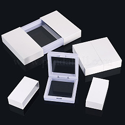 3 Bags 3 Styles Square Transparent PE Thin Film Suspension Jewelry Display Box&nbsp;CON-TA0001-38G