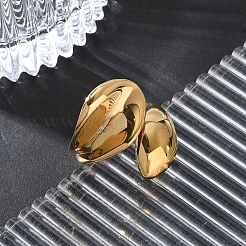 304 Stainless Steel Open Cuff Rings for Unisex&nbsp;RJEW-Z076-11G-03